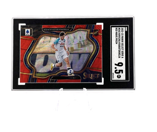 Khvicha Kvaratskhelia [Red Wave] #243 2022 Panini Select Serie A card