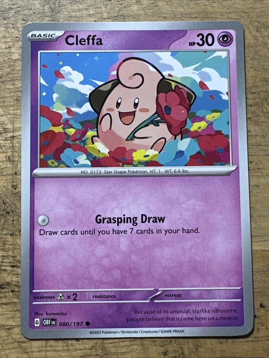 Cleffa 080/197 Non-Holo Obsidian Flames NM/M Pokemon Card