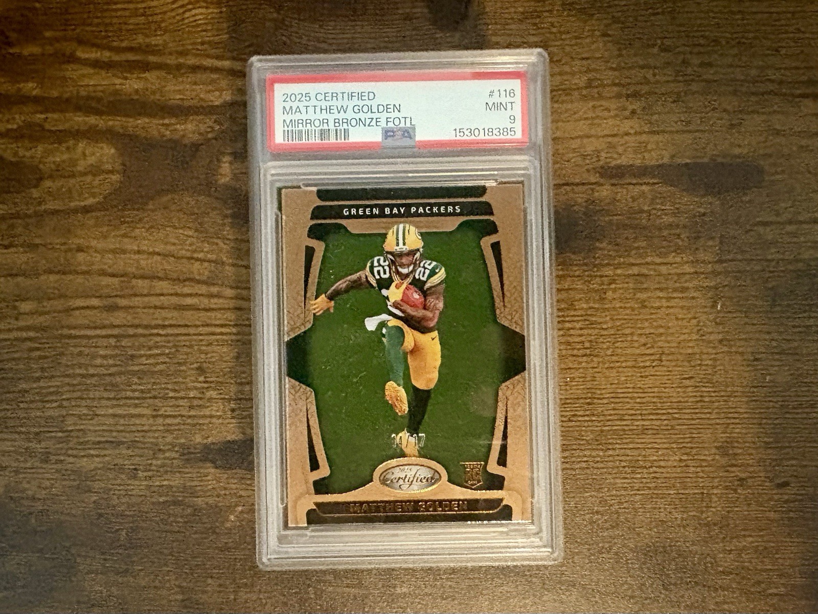 Matthew Golden Panini Certified #116 Mirror Bronze Fotl