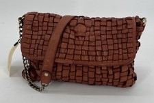 Marta Ponti Brown Woven Leather Shoulder Bag New Bohemian