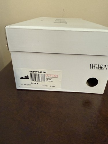 BNIB DREAM PAIRS Single Strap Flatform Sandals SDPW2412W 9.5 BLACK - Picture 4 of 4