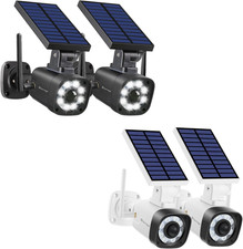 SL669 Solar Battery Powered Metal Fake Security Camera 4Pcs