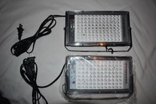 2 - 50W LED Black Light Flood Lights with US Plug - 110-127V, Metal Construction