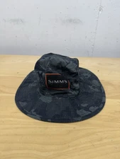 Simms Fishing Products Blue Camo Nylon lightweight Boonie Fishing Hat OSFA