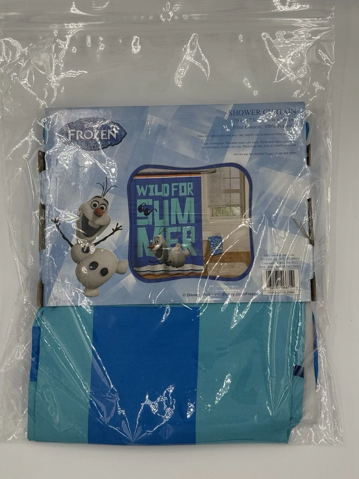 Disney Frozen Olaf Cortina de Ducha 70x72 Salvaje para Decoración de Baño de Verano NUEVO Foto 4 de 4