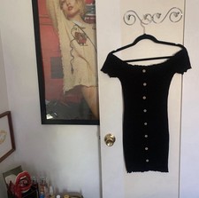 Sexy Bodycon Little Black Dress By May Pink Size XS