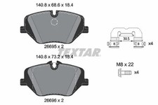 Bremsbelagsatz, Scheibenbremse 2669501 TEXTAR f�r BMW MINI