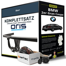 Für BMW 2er Gran Coupe Typ F44 Anhängerkupplung starr +eSatz 13pol uni. 19- Kit