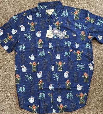 Disney RSVLTS The Muppet Christmas Carol Spirits Men s Button Shirt Size L NEW!