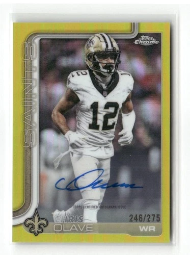 2025 Topps Chrome Chris Olave Yellow Refractor (RAW)