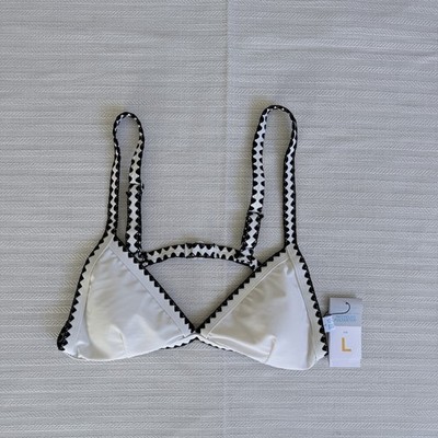 Primark Bikini Top Women's L 10/12 Strappy Adjustable Swim Bathing Suit NWT