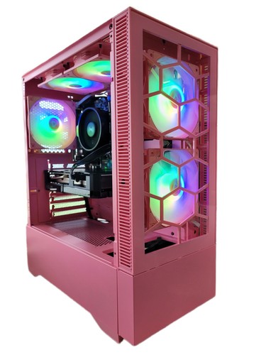 Prebuilt Gaming PC Nvidia RTX 5070 AMD Ryzen 7 1TB SSD M2 32GB Windows 11 PINK - Picture 4 of 11