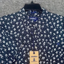 Chubbies The Bloom Boom Slub Poplin Friday Shirt Mens Medium Navy Floral NEW