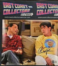 CHARLIE SHEEN JON CRYER TWO & A HALF MEN AUTOGRAPHED PHOTO AUTHENTIC BECKETT COA