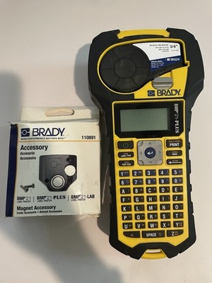 Brady bmp 21-plus label printer with magnet accessory