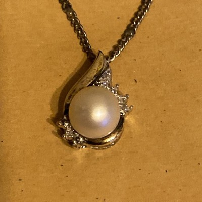 Alwand Vahan 10k Yellow Gold & Sterling Silver Pearl & Diamond Pendant Necklace