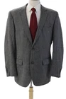 Joseph & Feiss Mens Gray Herringbone Luxury Wool Suit Jacket Button Size 43