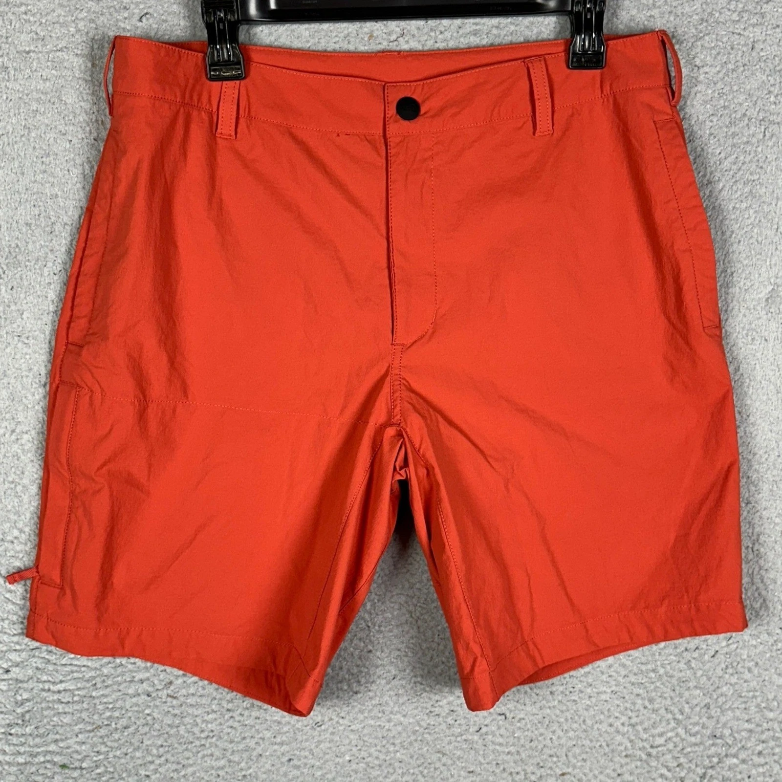 The North Face Shorts Mens 34 Orange Cargo Hiking Outdoor Utility Stretch EUC