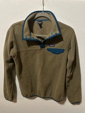 Patagonia Boy's XXLG Green/ Teal Full Zip Synchilla Fleece