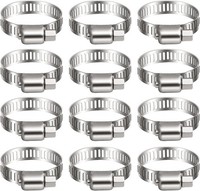 Schlauchschellen 304 Edelstahl 13-19Mm Verstellbar 12 StüCk FüR Garten Pool