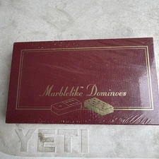 Vintage Puremco Marblelike Dominoes Extra Thick Made in U.S.A. 28 Pcs SAS