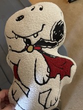 Peanuts Halloween Snoopy Vampire Sherpa 17" Plush Character Pillow Brand New