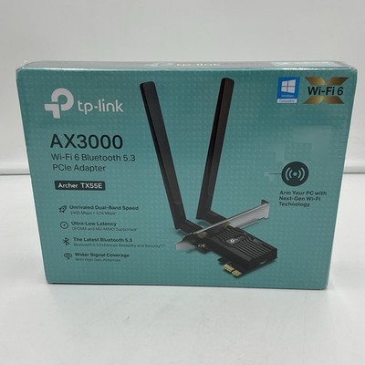 TP-Link Archer TX55E AX3000 PCIe Wi-Fi 6 Bluetooth 5.3 Adapter 2 Ports 2402Mbps