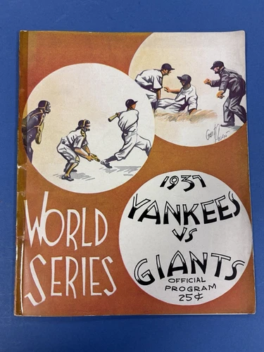 1937 World Series Program New York Yankees Vs New York Giants Not Scored