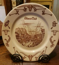WALLACE EL RANCHO DINNER PLATE ORIGINAL RARE OLMOS CLUB VINTAGE GREAT SHAPE
