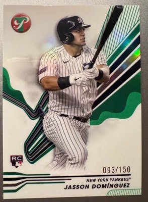 2024 Topps Pristine - Jasson Dominguez #181 Green Refractor /150 (RC)