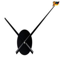 Wanduhrzeiger Schwarz NadelföRmig Quarz-Uhr-Mechanismus 23,5 Cm 31,5 Cm Rund