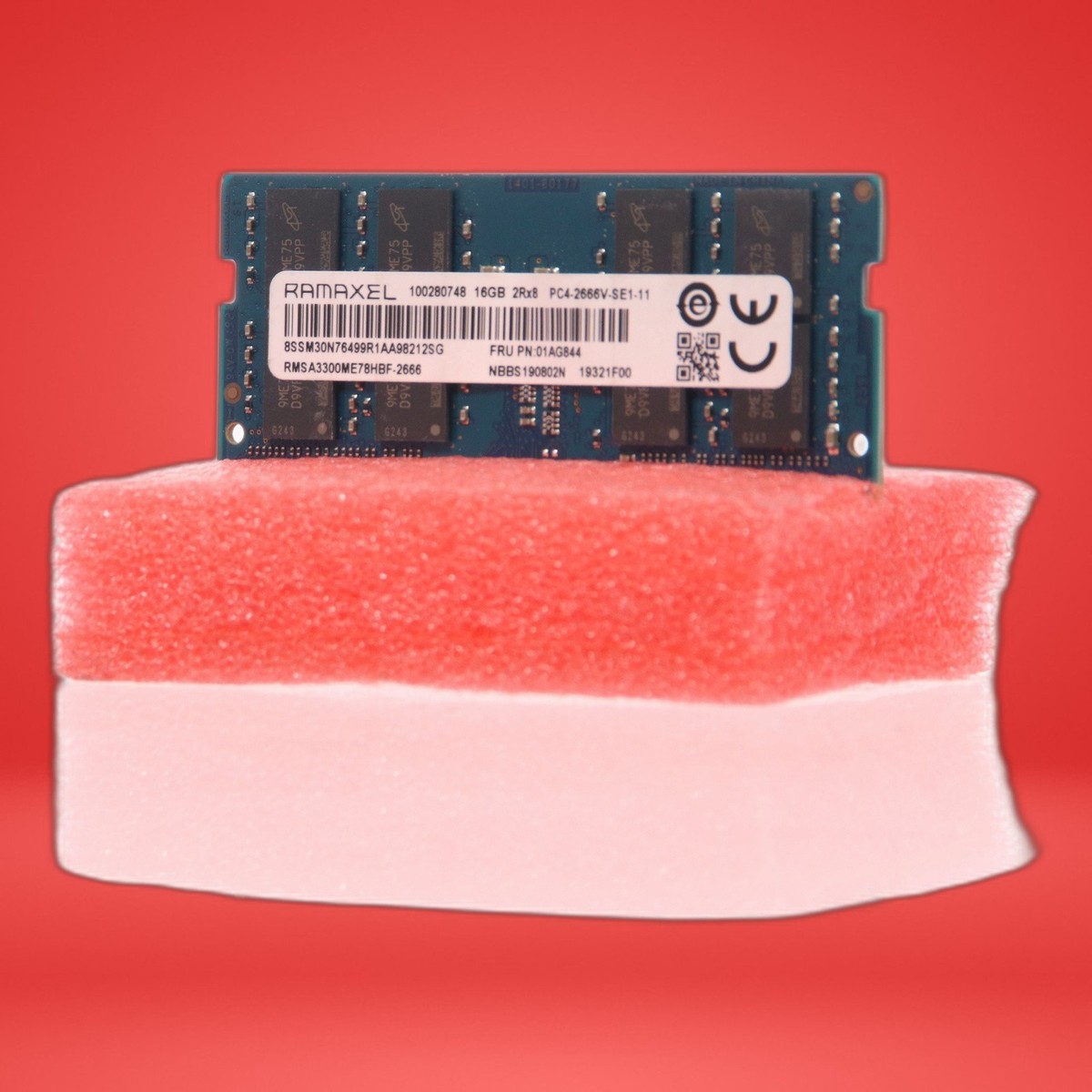 RAMAXEL 100280748 16GB 2Rx8 PC4-2666V FRU PN:01AG844 LAPTOP RAM