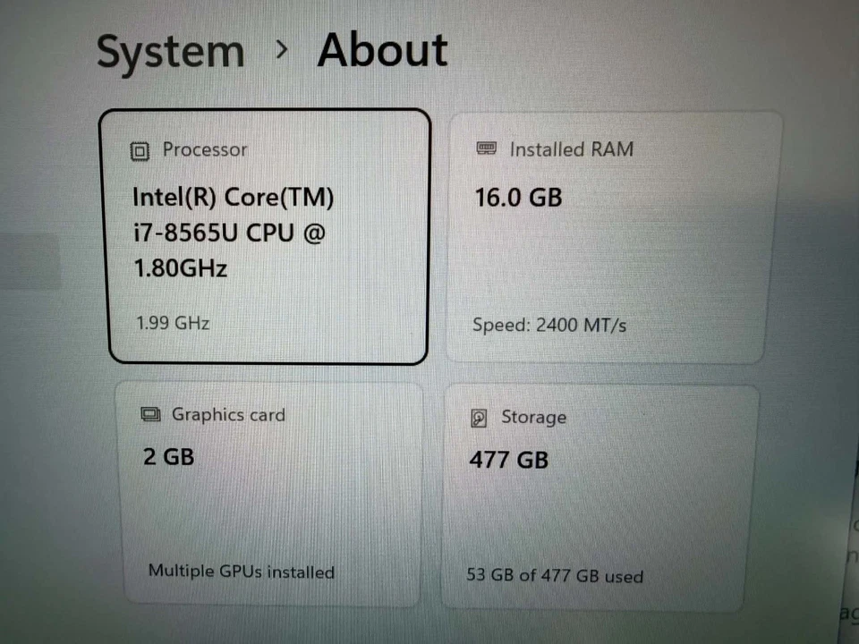 Lenovo ThinkPad P43s · i7-8565U · 16GB · 512GB, photo 3 of 5