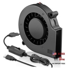 x 15mm USB Blower Cooling Fan 5V DC Turbo Small Fan DIY Cool - DC 75mm