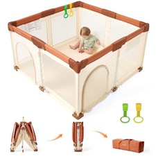 Foldable Baby Playpen, 50x50 Inch Portable Play Yard for Babies and Toddlers ...