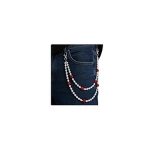 Wallet Chain for Men Women Pants Chains Belt Chain Rhinestone Pocket Chains red