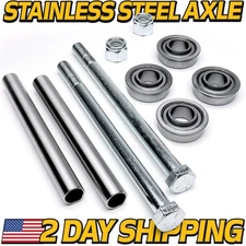 (2) Stainless Axle Kit 025-0008-00 022-7009-00 018-0035-00 for BadBoy 7.5" Bolt