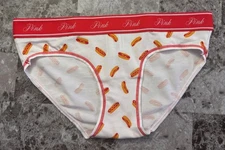 NWT VICTORIA'S SECRET PINK MUSTARD HOTDOG RED THICK WAISTBAND HIPHUGGER PANTIES