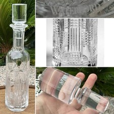 V SELTEN WATERFORD DUNGARVEN gro&szlig;e GIN Dekanter geschliffenes Glas SIGNIERT NEUWERTIG ETIKETT 14,5"