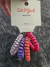 Cat  Jack Bracelets 4 Pieces Stretch with Charms on Two NEW 202 04 5129