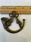 EARLY CIVIL WAR METAL INFANTRY HORN INSIGNIA