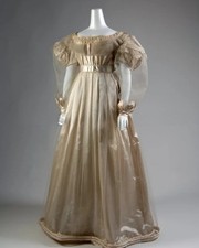 History 1830 Regency Evening Gowns Jane Austen Golden Victorian Prom Dresses