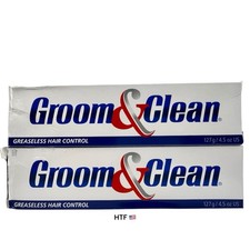 2 PACK Groom and Clean Greaseless Hair Control 4.5 Oz Tube Made In Canada