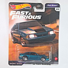 Hot Wheels Fast & Furious '92 Ford Mustang 1:64 Diecast Blue Unopened Box