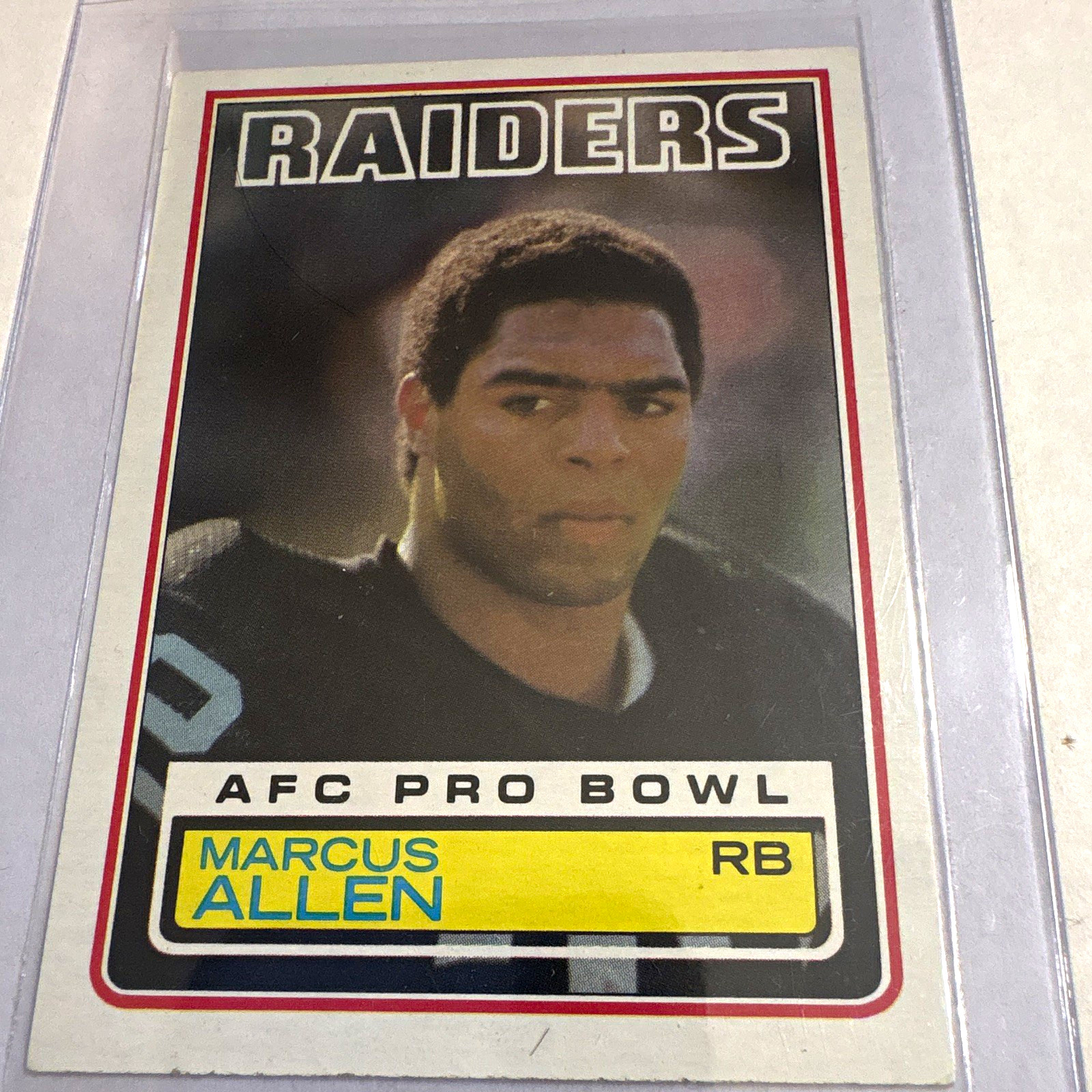 Topps 1983 Marcus Allen Los Angeles Raiders AFC Pro Bowl #294 NFL Football