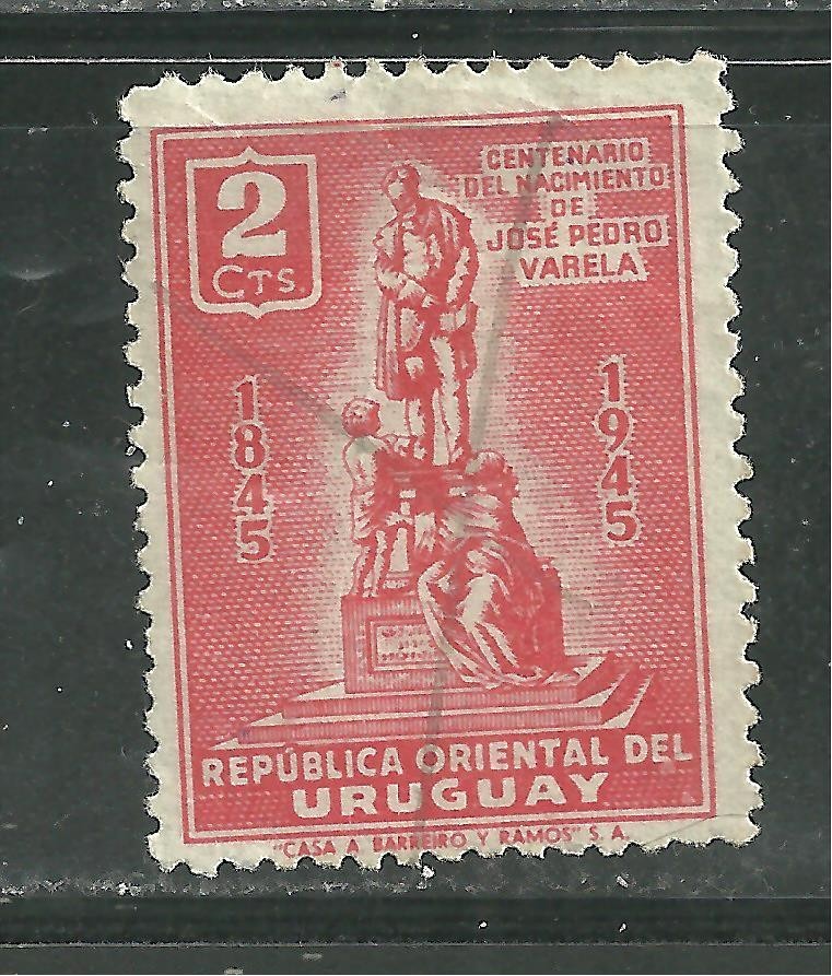 URUGUAY 536 USED MONUMENT TO JOSE PEDRO VARELA