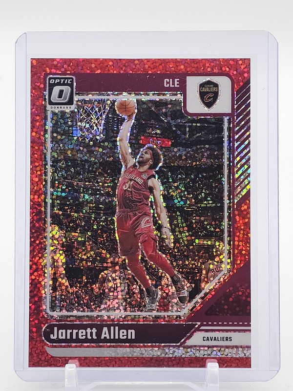 JARRETT ALLEN 2024-25 DONRUSS OPTIC RED SPARKLE PRIZM NO. 144 CAVALIERS Q4961