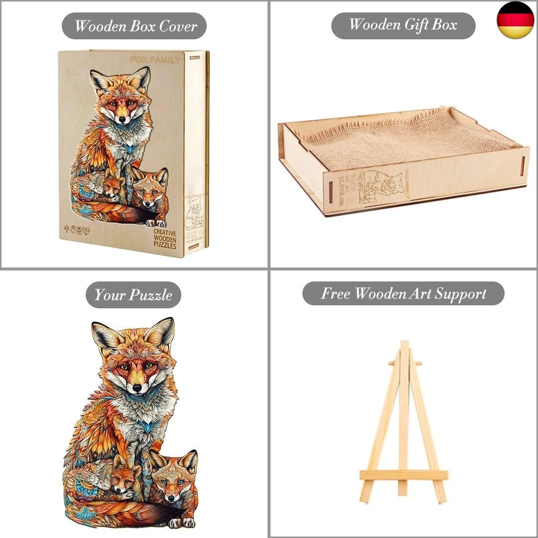 KaayeeWood Holzpuzzle Für Erwachsene – 200 Teile Pfau Design, In Holzbox, Laserschnitt