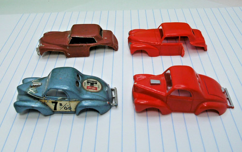 junk lot of aurora thunderjet ho slot car bodies