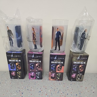 2008 Burger King Star Trek Sammelgläser ~ Komplettset 4 ~ NEU IM KARTON